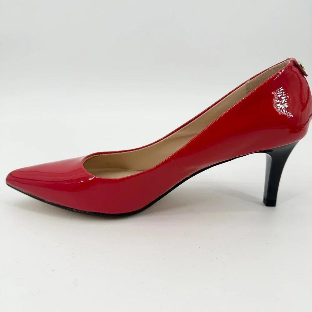 Monet red patent